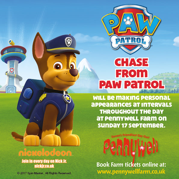 Chase from PAW Patrol at Pennywell Farm