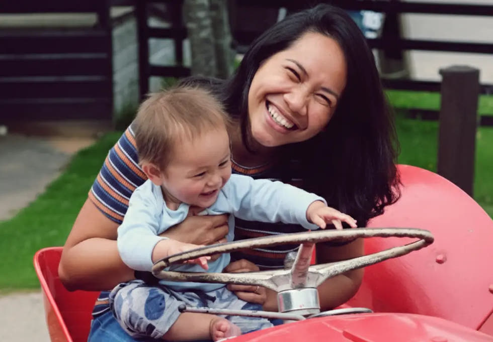 Mother son at Pennywell Farm