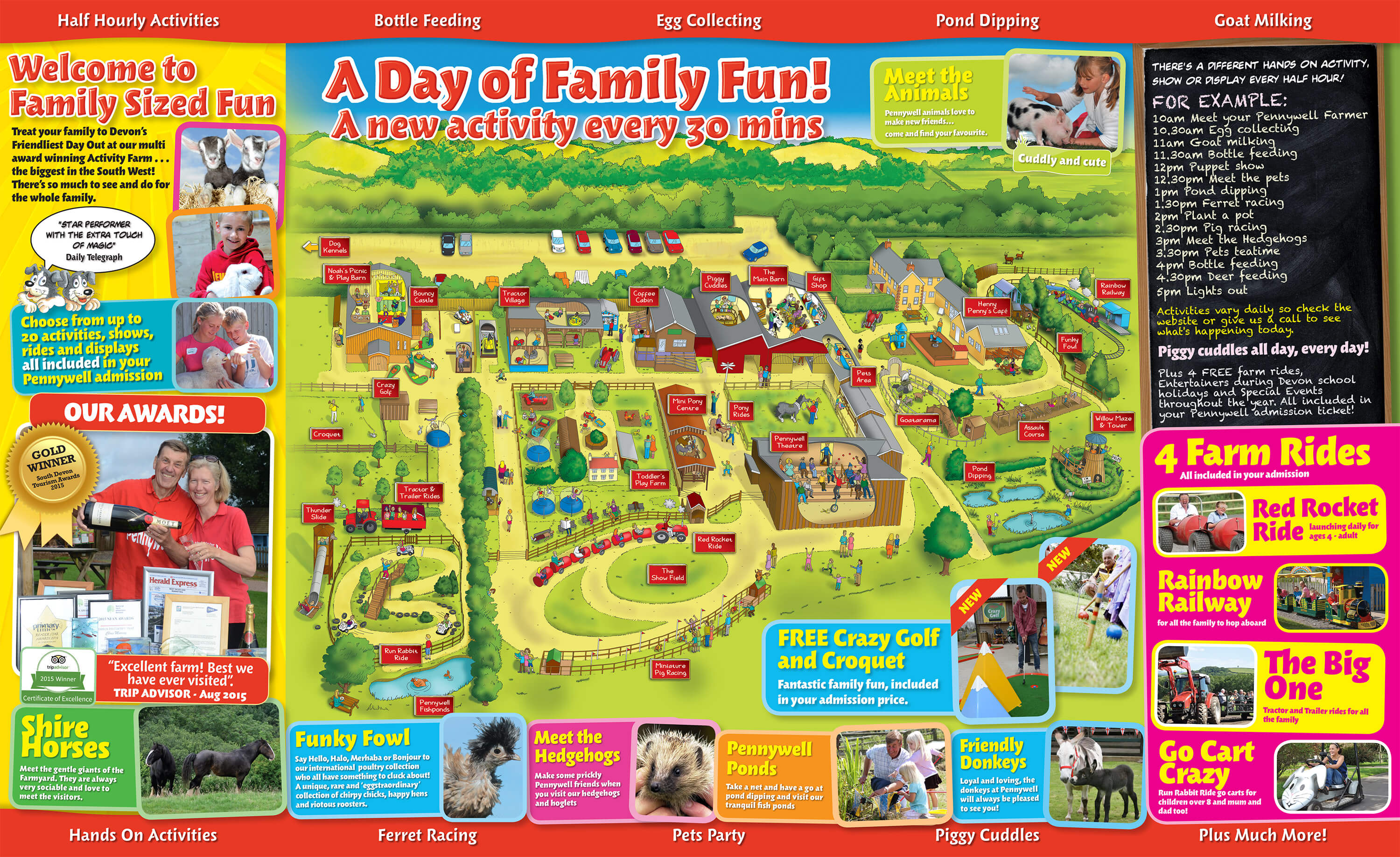 Pennywell Farm Map - Devon Tourist Attraction